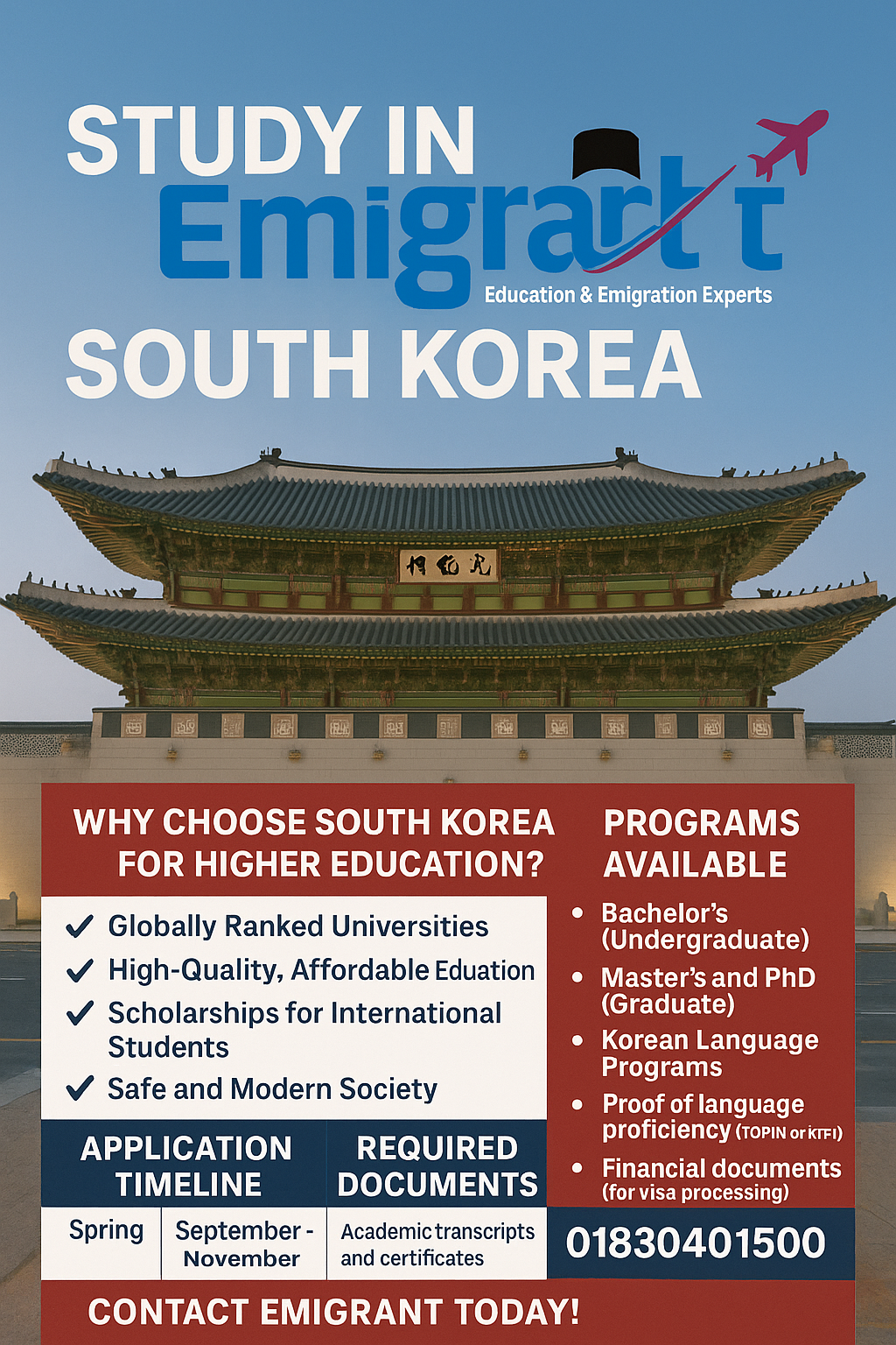 🎓 Study in South Korea with The Emigrant BD 🇰🇷